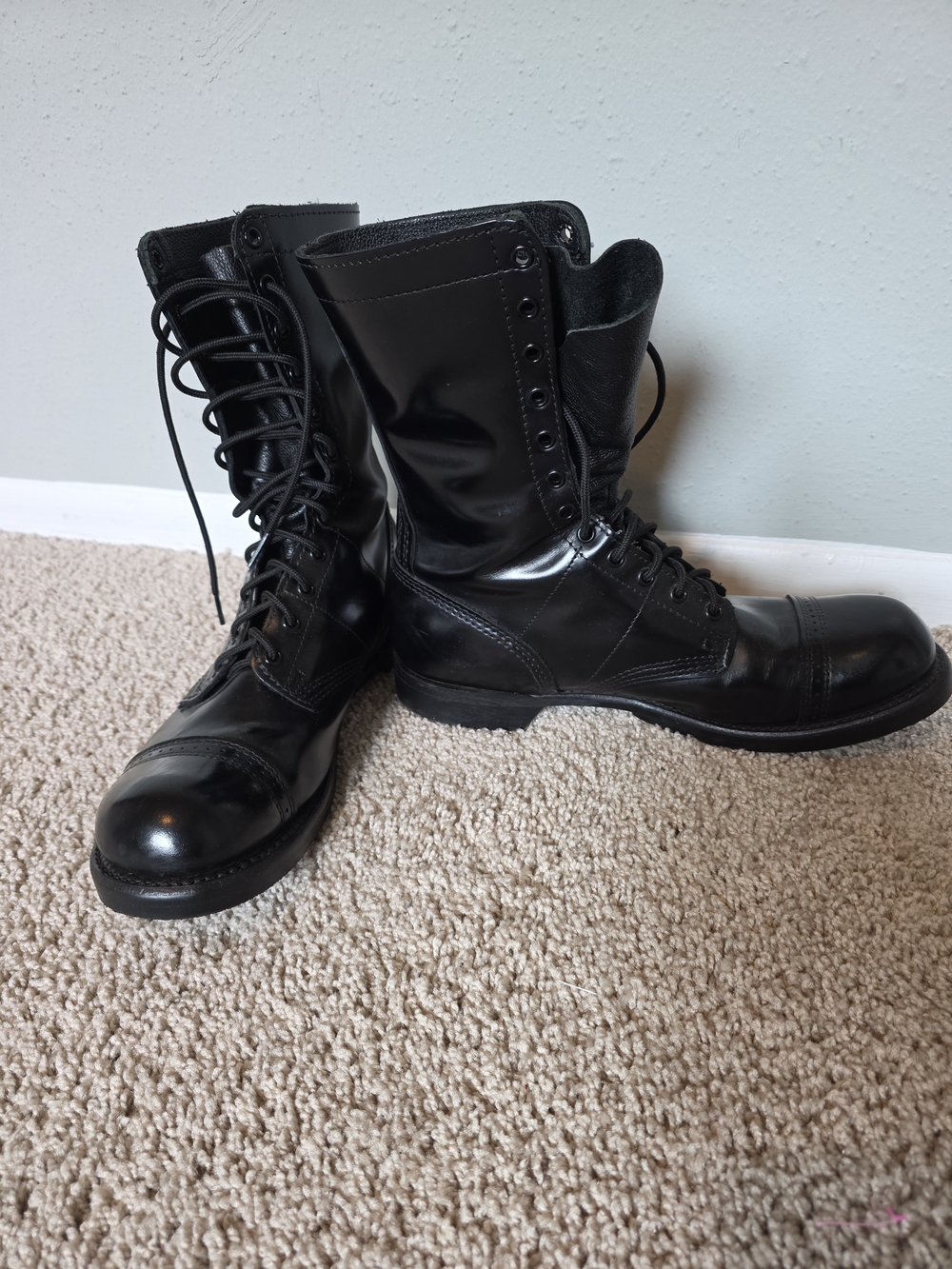 Corcoran 1500 Jump Boots Black Leather Paratrooper Combat Boots 10.5 D USA Made - Picture 2 of 8